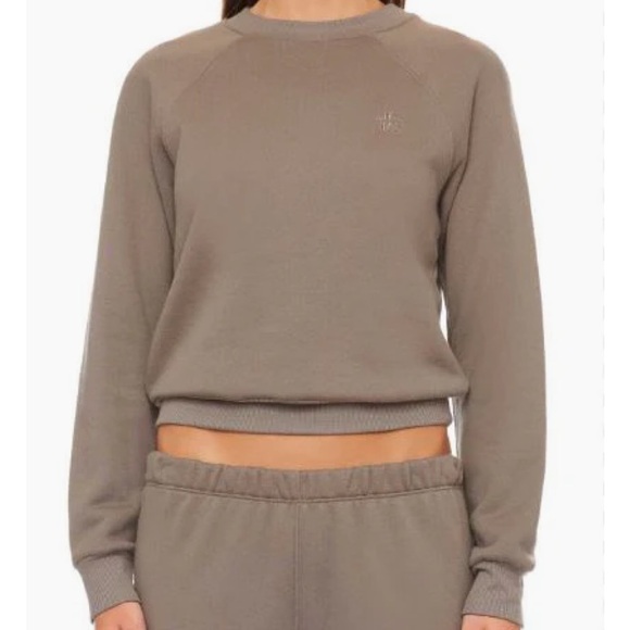 ETERNE SHRUNKEN RAGLAN SWEATSHIRT in Clay size Medium - Picture 2 of 8